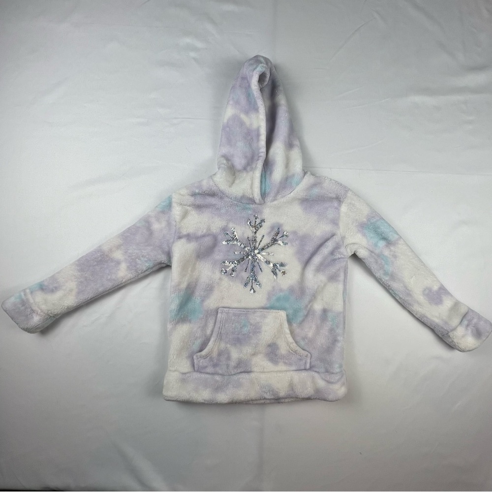 Disney Jumping Bean - Girl’s Faux Fur Hoodie - Size 5 - Frozen Themed